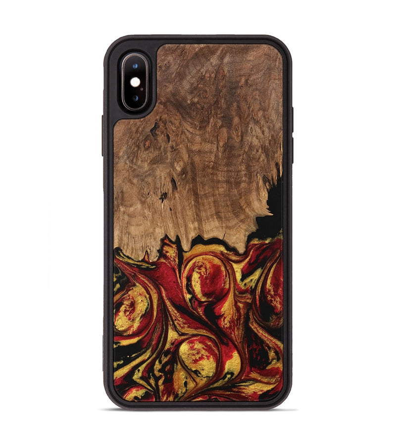 iPhone Xs Max Wood Phone Case - Jesica (Red, 746358)