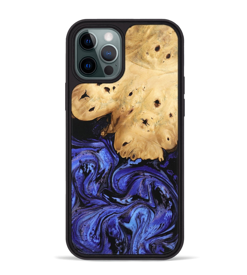 iPhone 12 Pro Max Wood Phone Case - Callie (Blue, 746360)