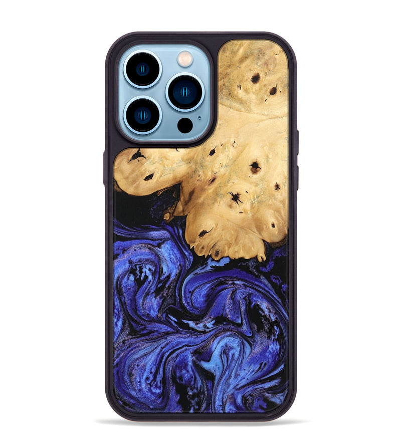 iPhone 14 Pro Max Wood Phone Case - Callie (Blue, 746360)