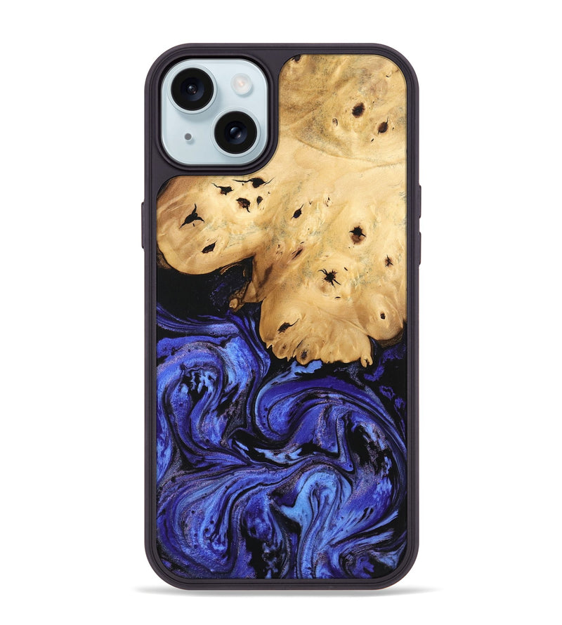 iPhone 15 Plus Wood Phone Case - Callie (Blue, 746360)