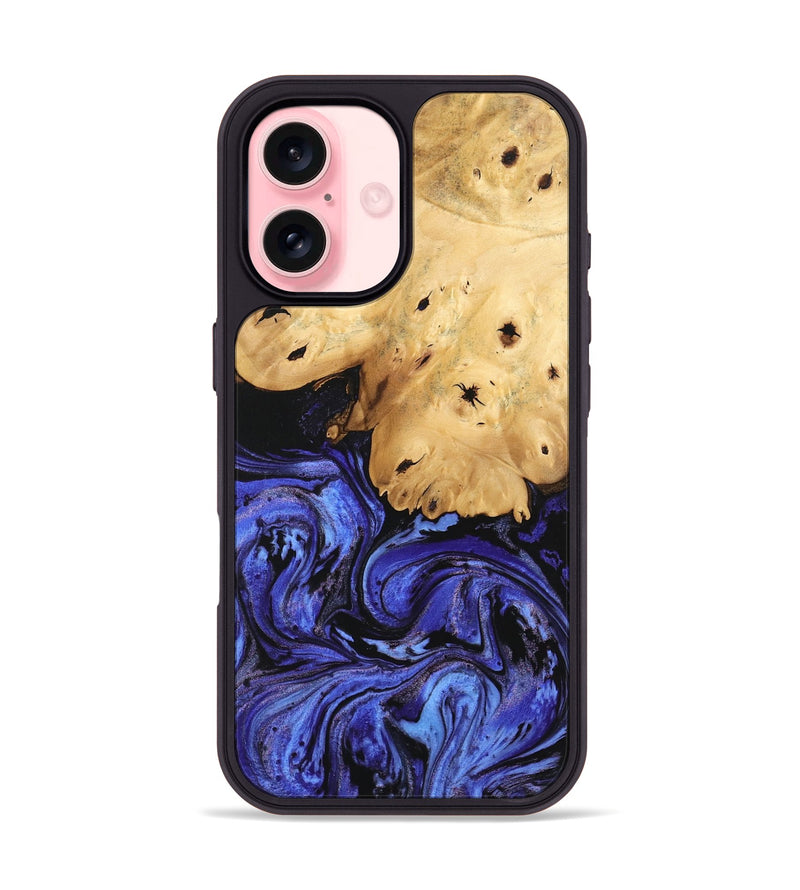 iPhone 16 Wood Phone Case - Callie (Blue, 746360)