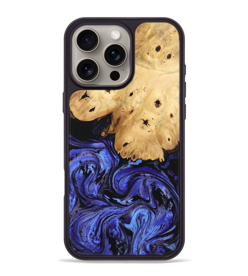 iPhone 16 Pro Max Wood Phone Case - Callie (Blue, 746360)