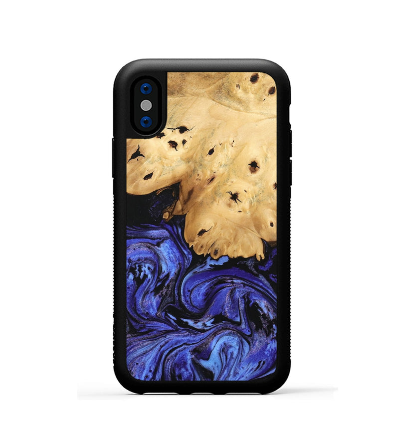 iPhone Xs Wood Phone Case - Callie (Blue, 746360)