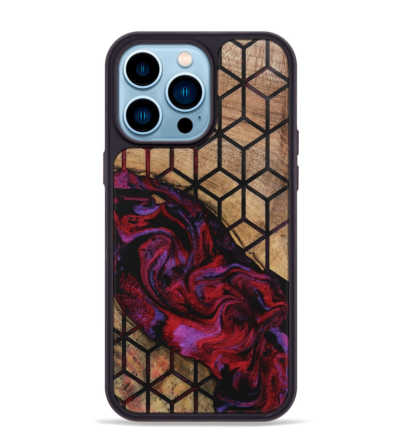 iPhone 14 Pro Max Wood Phone Case - Emberly (Pattern, 746363)