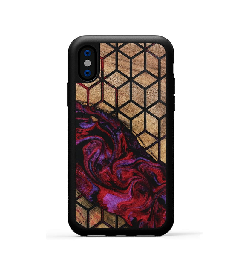 iPhone Xs Wood Phone Case - Emberly (Pattern, 746363)