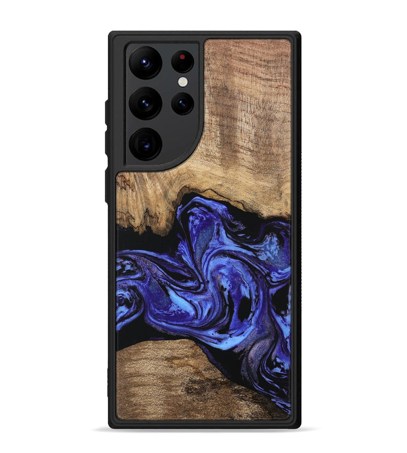 Galaxy S22 Ultra Wood Phone Case - Neriah (Blue, 746365)