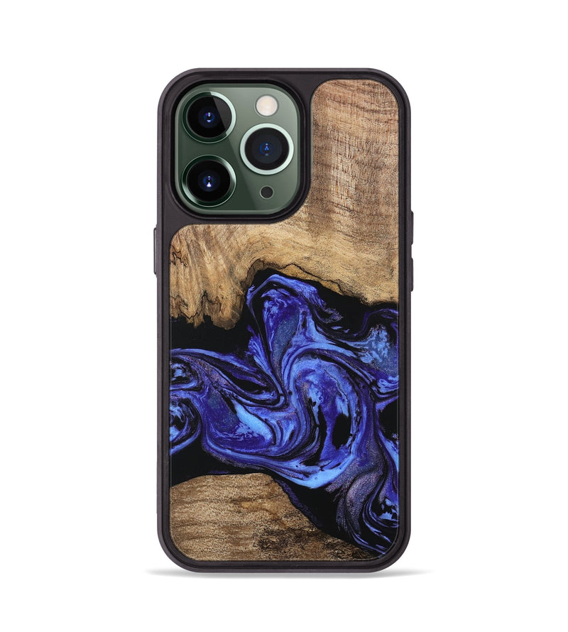 iPhone 13 Pro Wood Phone Case - Neriah (Blue, 746365)