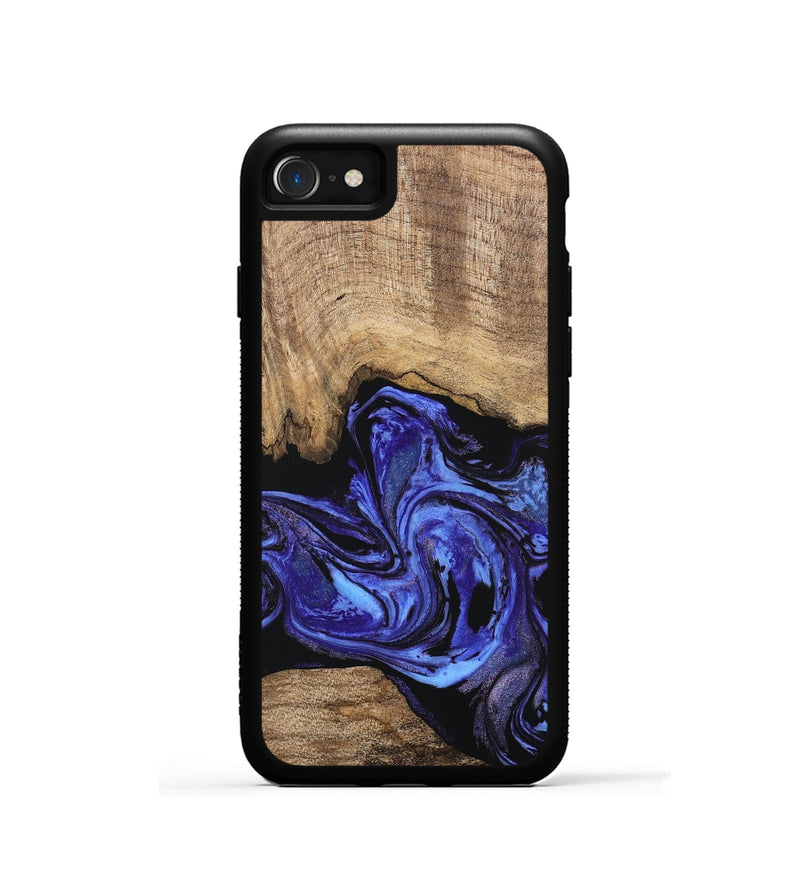 iPhone SE Wood Phone Case - Neriah (Blue, 746365)