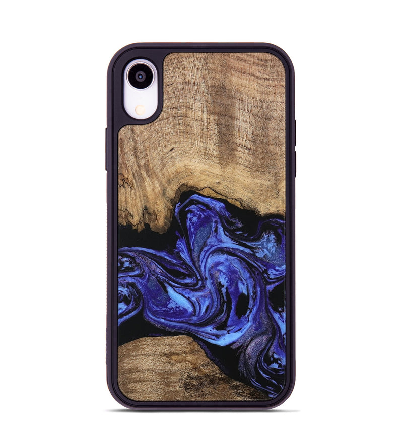 iPhone Xr Wood Phone Case - Neriah (Blue, 746365)