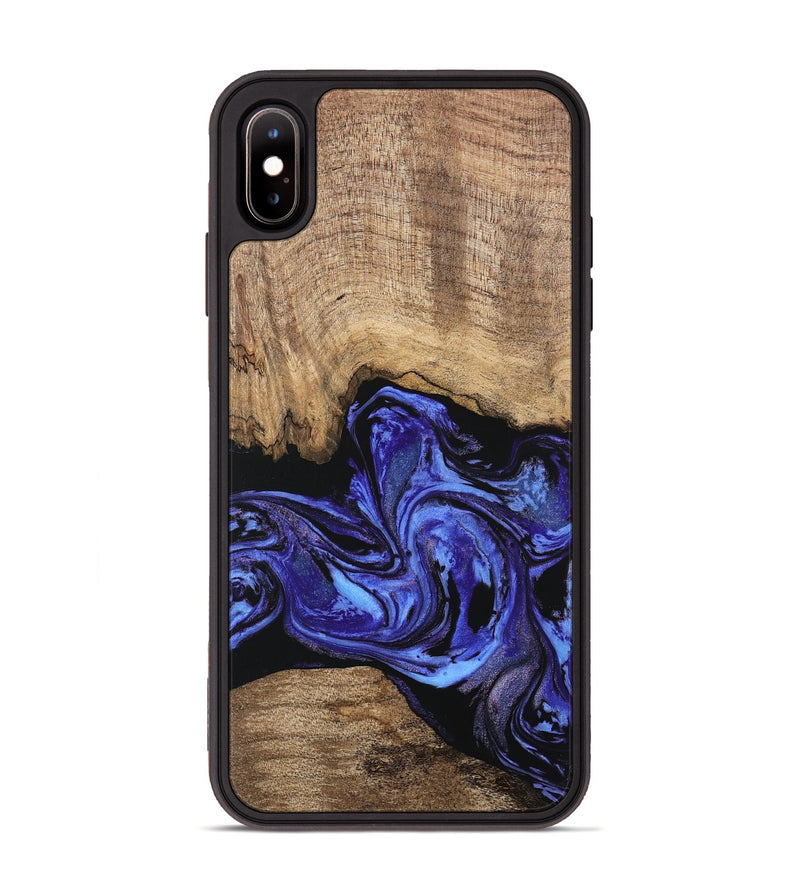 iPhone Xs Max Wood Phone Case - Neriah (Blue, 746365)