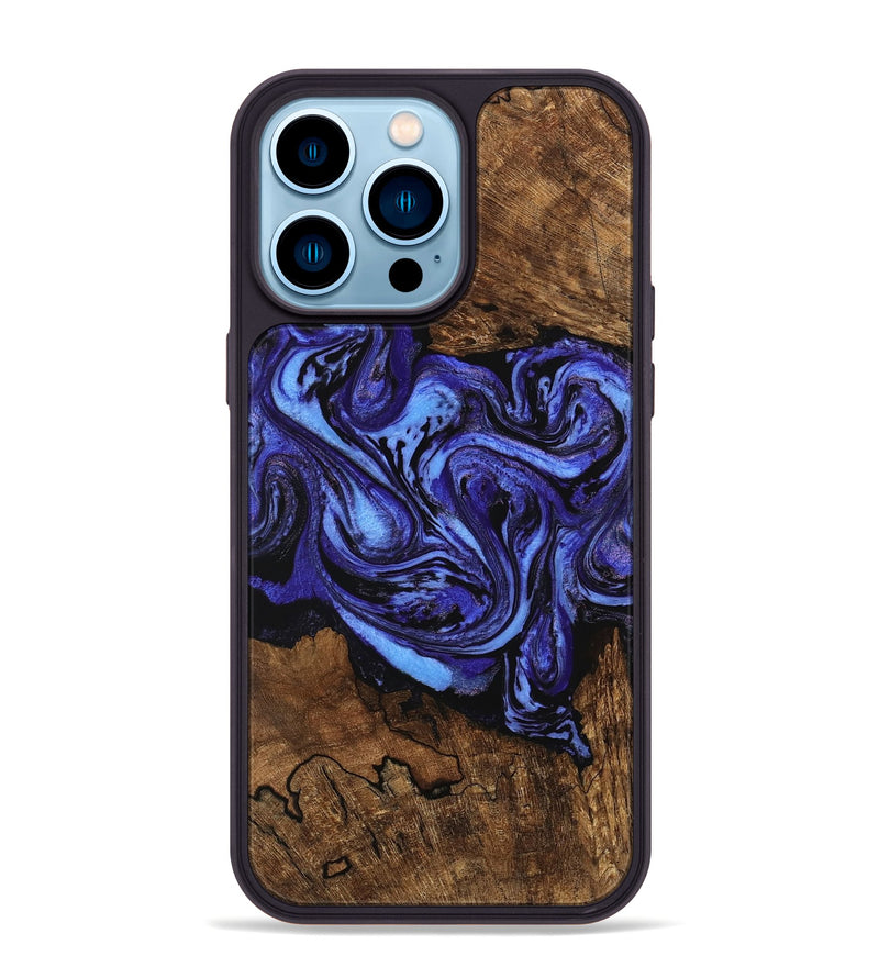 iPhone 14 Pro Max Wood Phone Case - Anton (Purple, 746367)