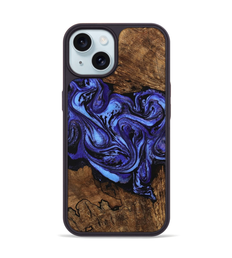 iPhone 15 Wood Phone Case - Anton (Purple, 746367)