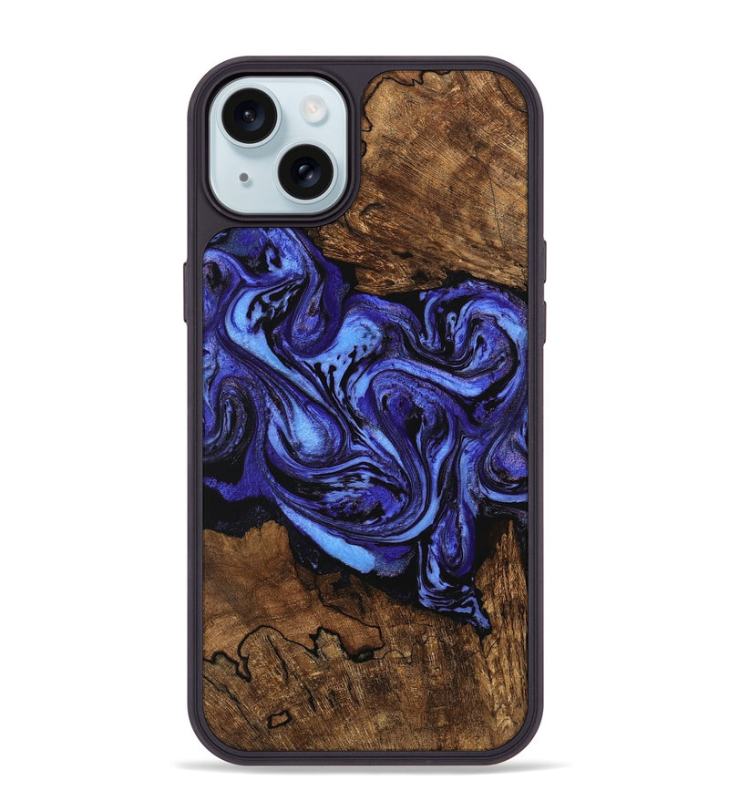 iPhone 15 Plus Wood Phone Case - Anton (Purple, 746367)