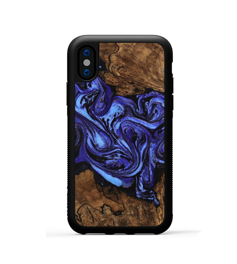 iPhone Xs Wood Phone Case - Anton (Purple, 746367)