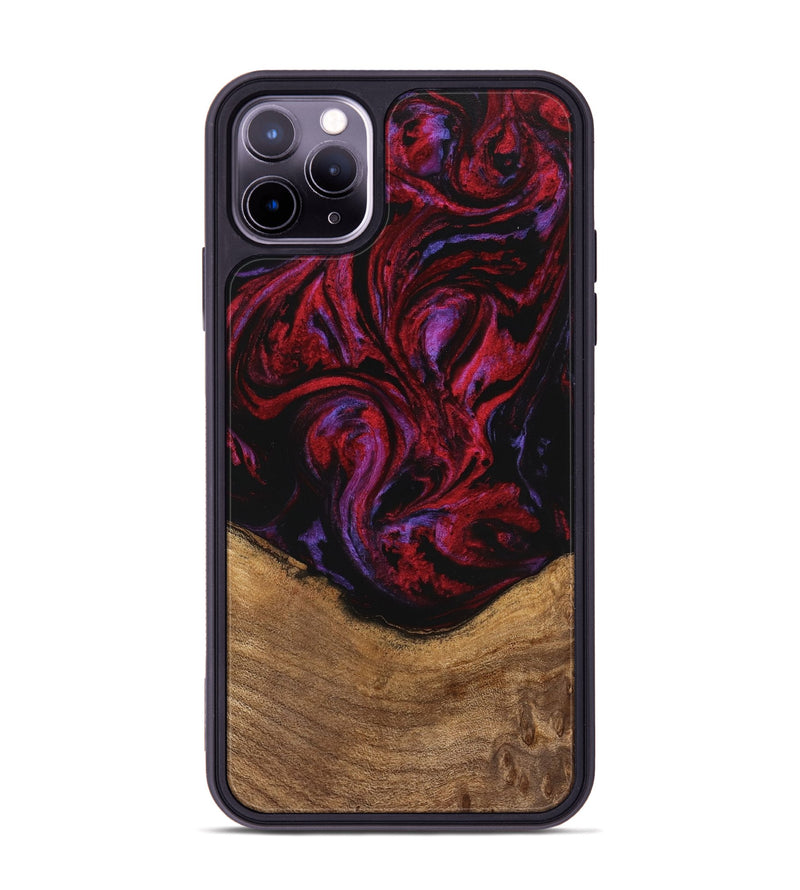 iPhone 11 Pro Max Wood Phone Case - Kaeli (Red, 746372)