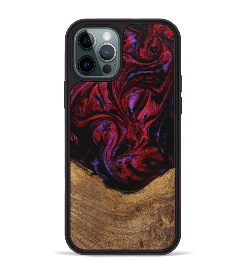 iPhone 12 Pro Max Wood Phone Case - Kaeli (Red, 746372)