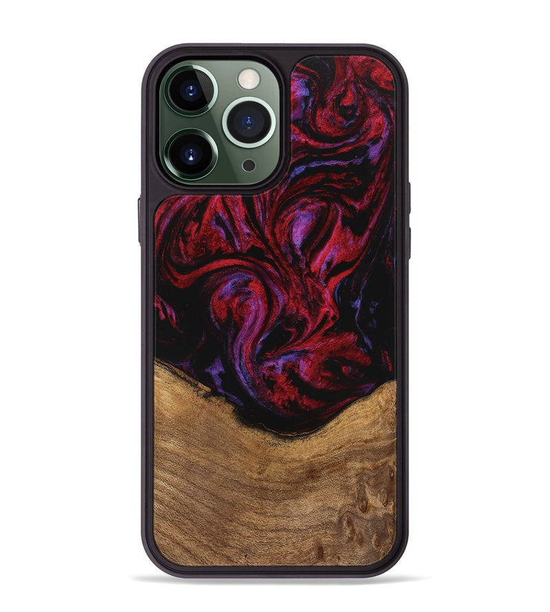 iPhone 13 Pro Max Wood Phone Case - Kaeli (Red, 746372)