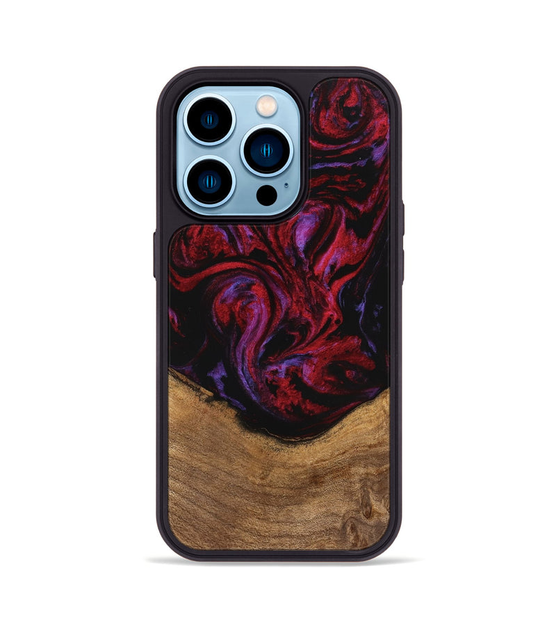 iPhone 14 Pro Wood Phone Case - Kaeli (Red, 746372)