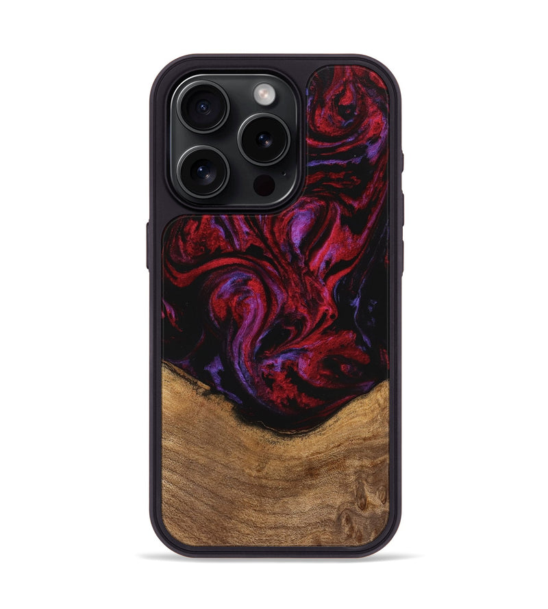 iPhone 15 Pro Wood Phone Case - Kaeli (Red, 746372)