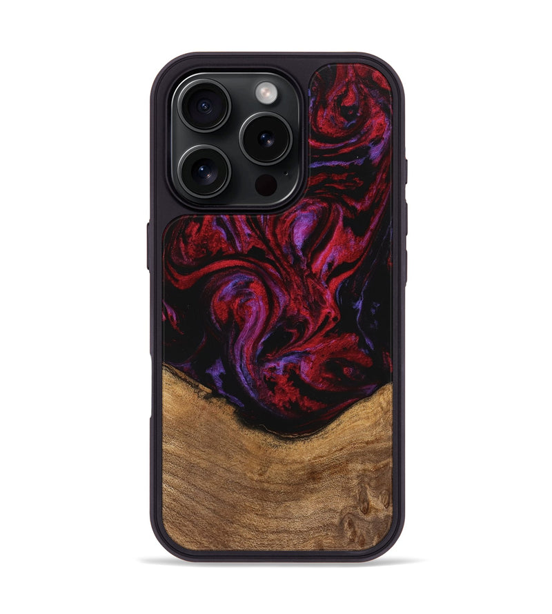 iPhone 16 Pro Wood Phone Case - Kaeli (Red, 746372)