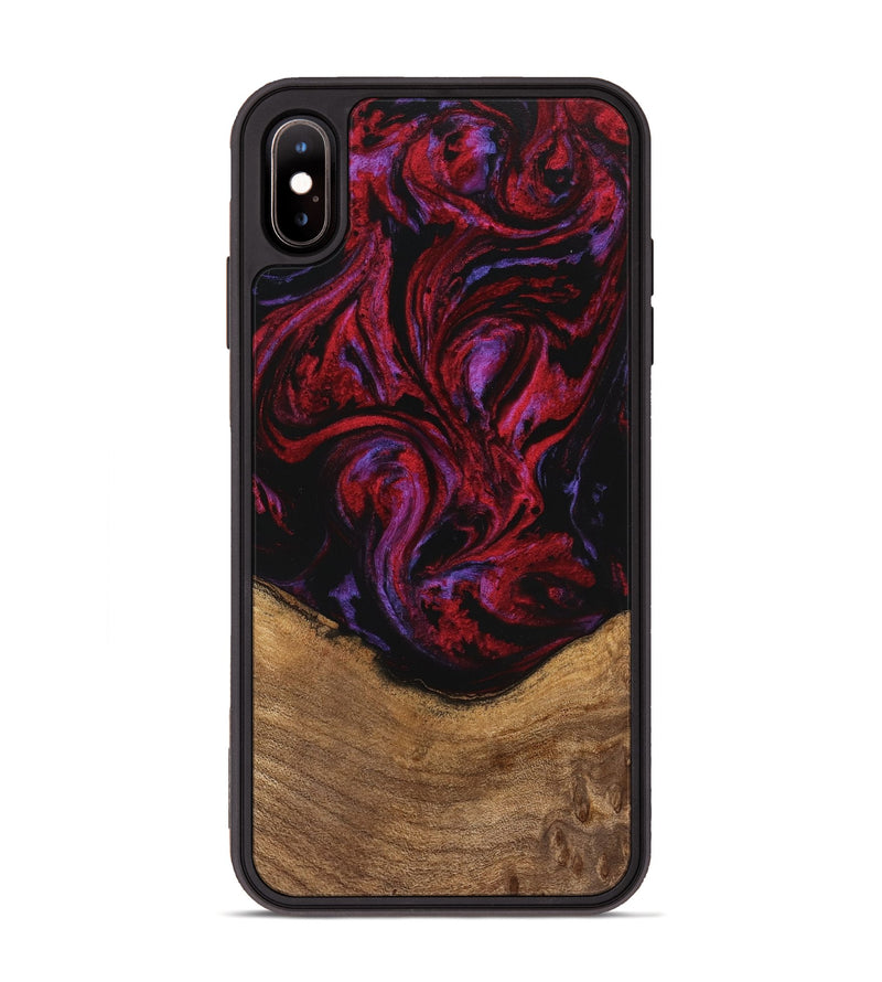 iPhone Xs Max Wood Phone Case - Kaeli (Red, 746372)