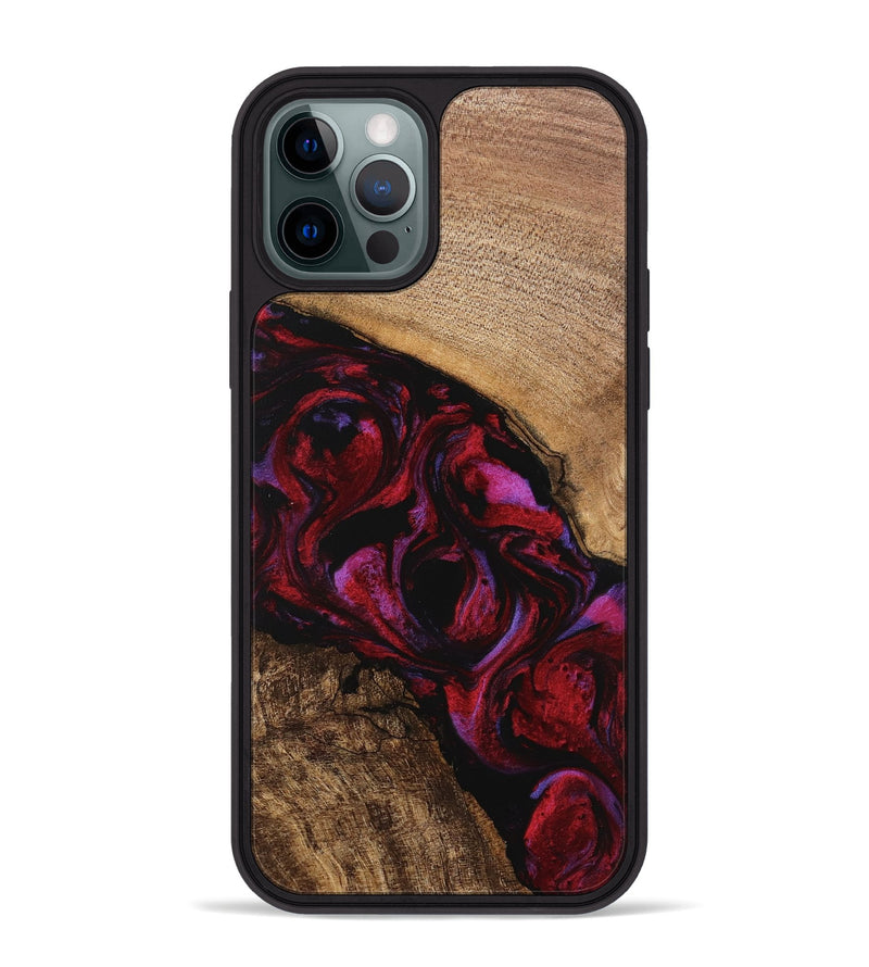 iPhone 12 Pro Max Wood Phone Case - Kolson (Red, 746374)