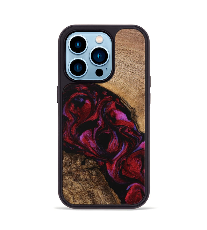 iPhone 14 Pro Wood Phone Case - Kolson (Red, 746374)