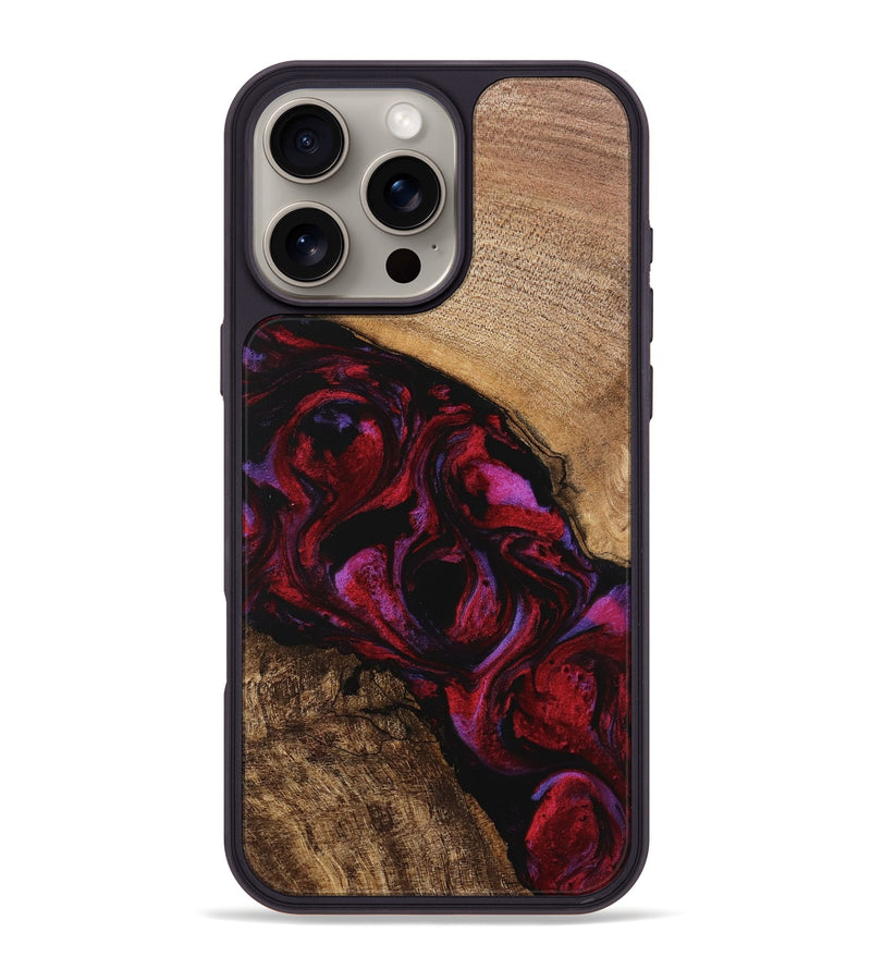 iPhone 16 Pro Max Wood Phone Case - Kolson (Red, 746374)