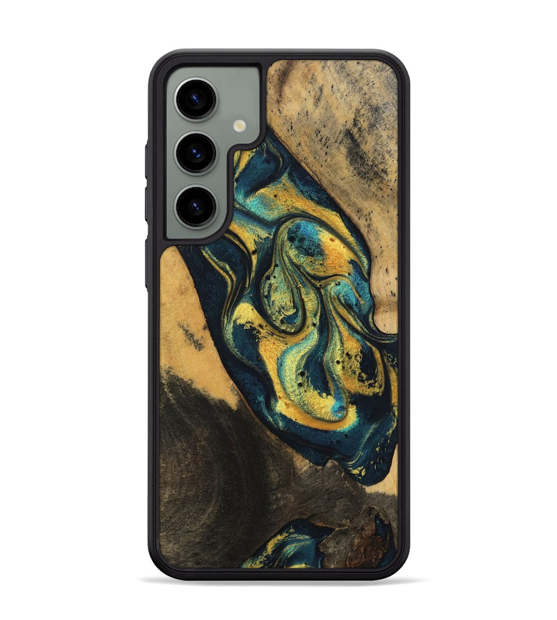 Galaxy S24 Plus Wood Phone Case - Dianna (Teal & Gold, 746375)