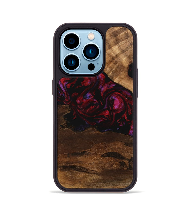 iPhone 14 Pro Wood Phone Case - Dominik (Red, 746376)