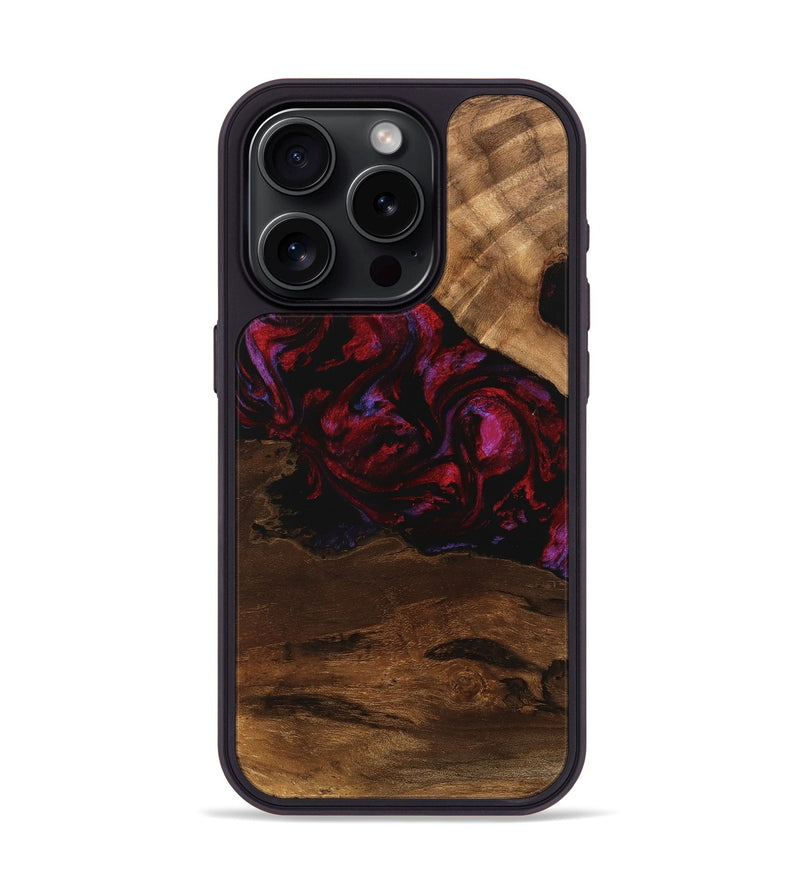 iPhone 15 Pro Wood Phone Case - Dominik (Red, 746376)