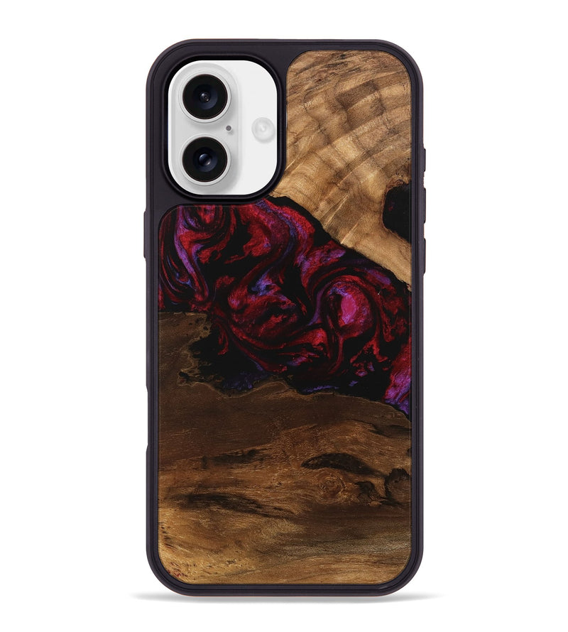 iPhone 16 Plus Wood Phone Case - Dominik (Red, 746376)