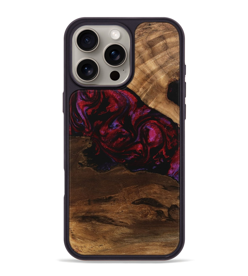 iPhone 16 Pro Max Wood Phone Case - Dominik (Red, 746376)