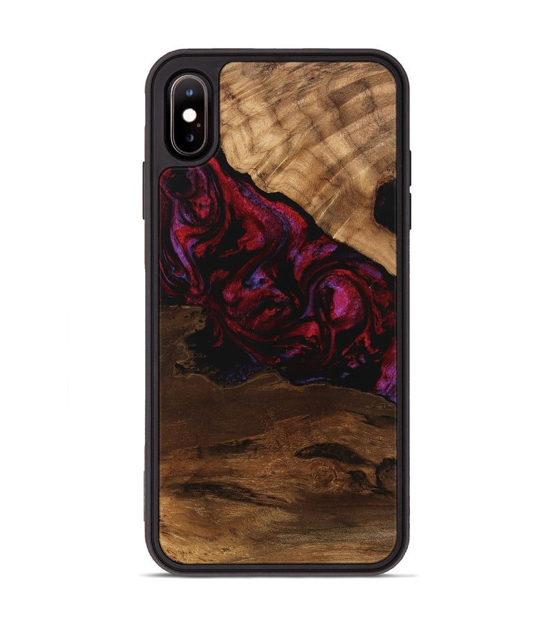 iPhone Xs Max Wood Phone Case - Dominik (Red, 746376)