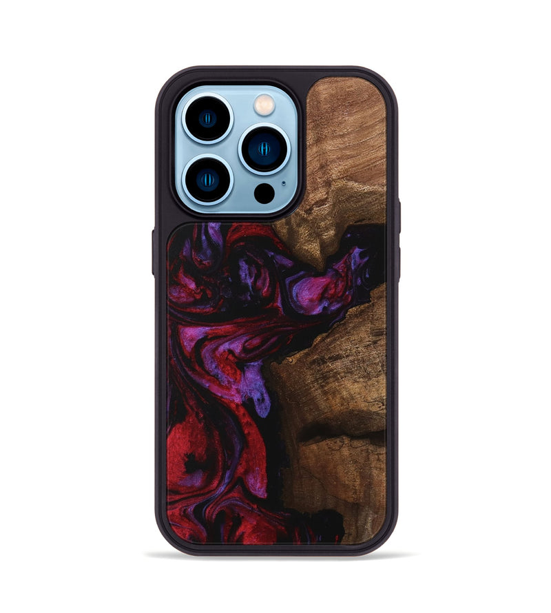 iPhone 14 Pro Wood Phone Case - Carina (Red, 746377)