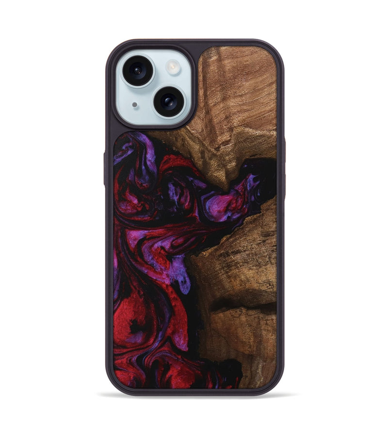 iPhone 15 Wood Phone Case - Carina (Red, 746377)