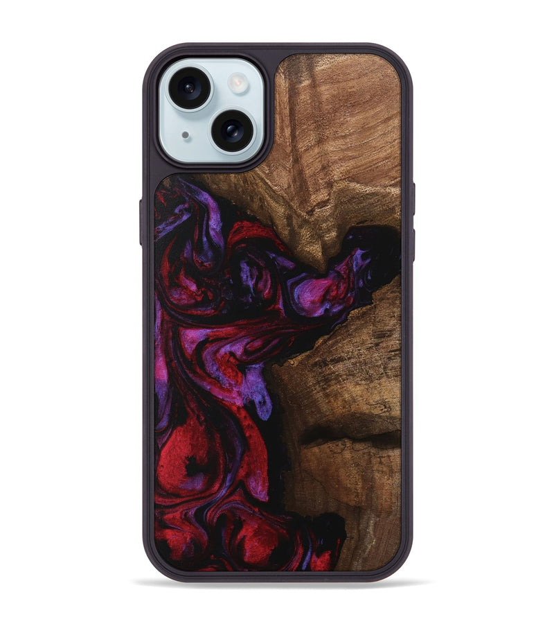 iPhone 15 Plus Wood Phone Case - Carina (Red, 746377)