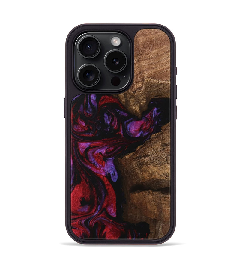 iPhone 15 Pro Wood Phone Case - Carina (Red, 746377)