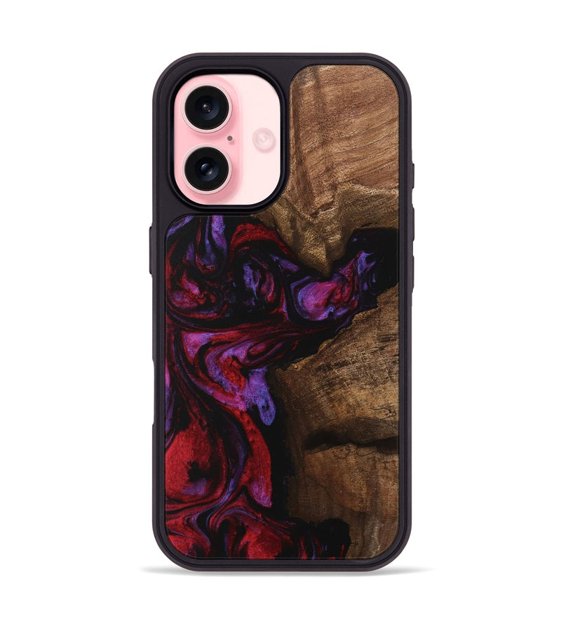 iPhone 16 Wood Phone Case - Carina (Red, 746377)