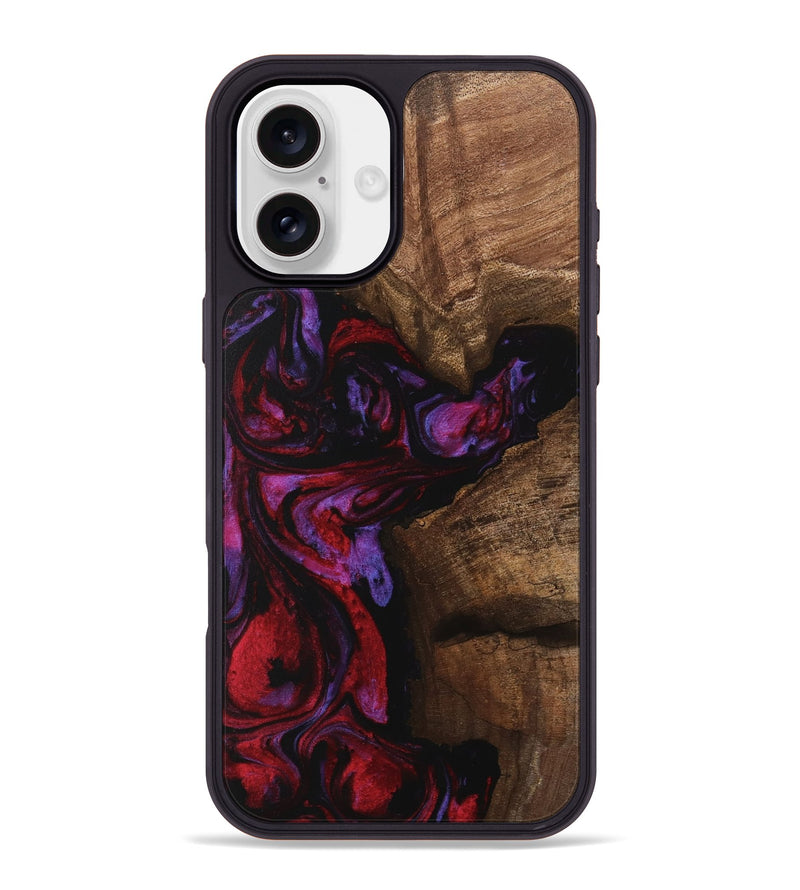 iPhone 16 Plus Wood Phone Case - Carina (Red, 746377)