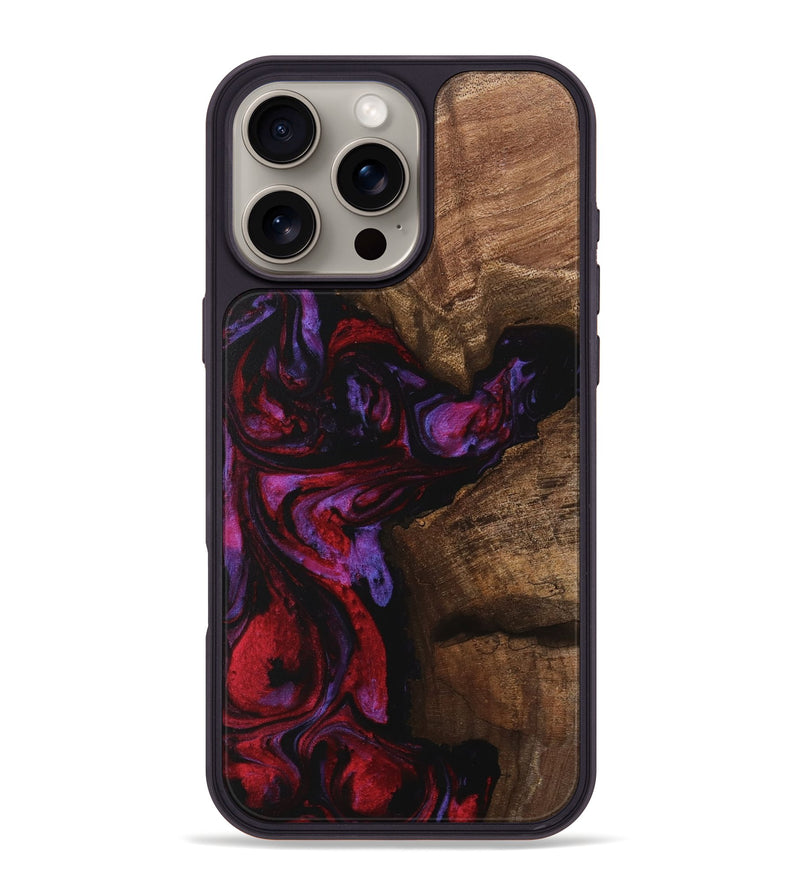 iPhone 16 Pro Max Wood Phone Case - Carina (Red, 746377)