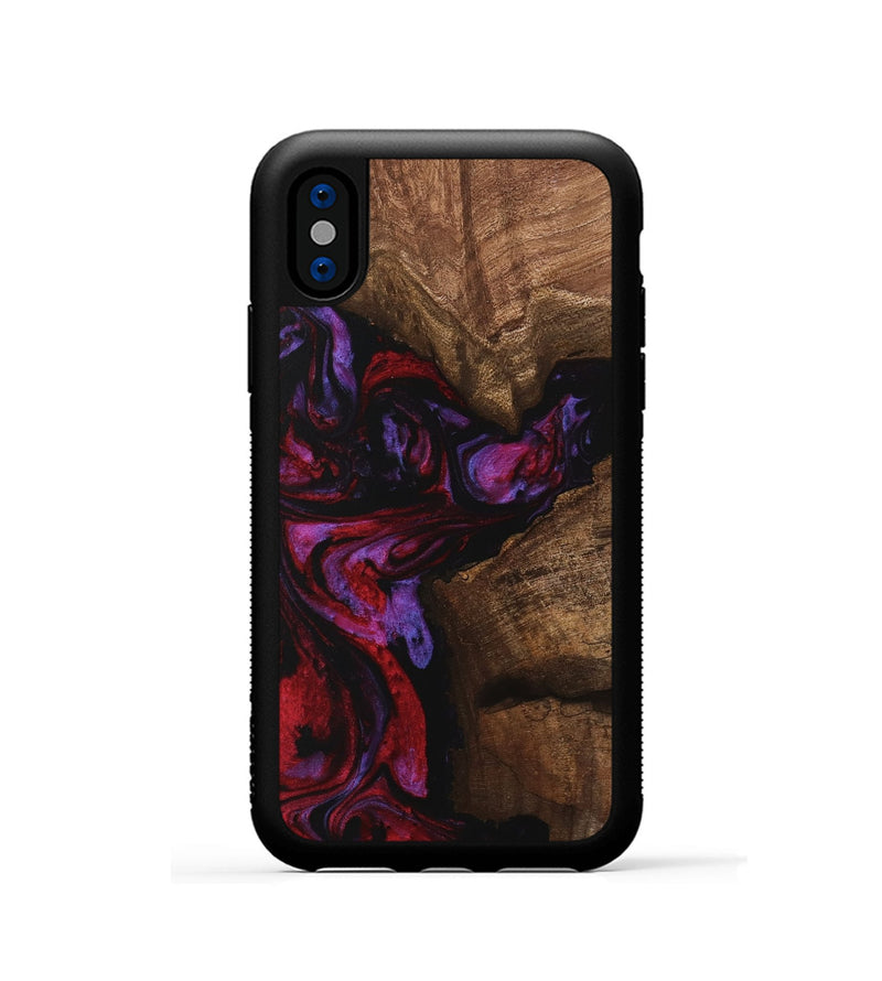 iPhone Xs Wood Phone Case - Carina (Red, 746377)