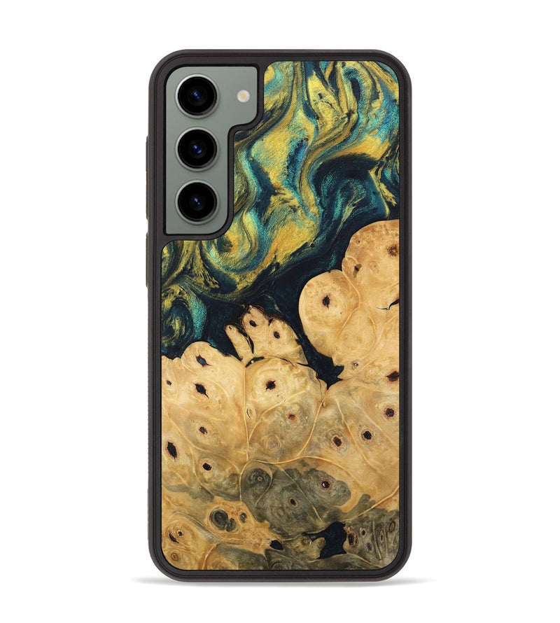 Galaxy S23 Plus Wood Phone Case - Esta (Teal & Gold, 746378)