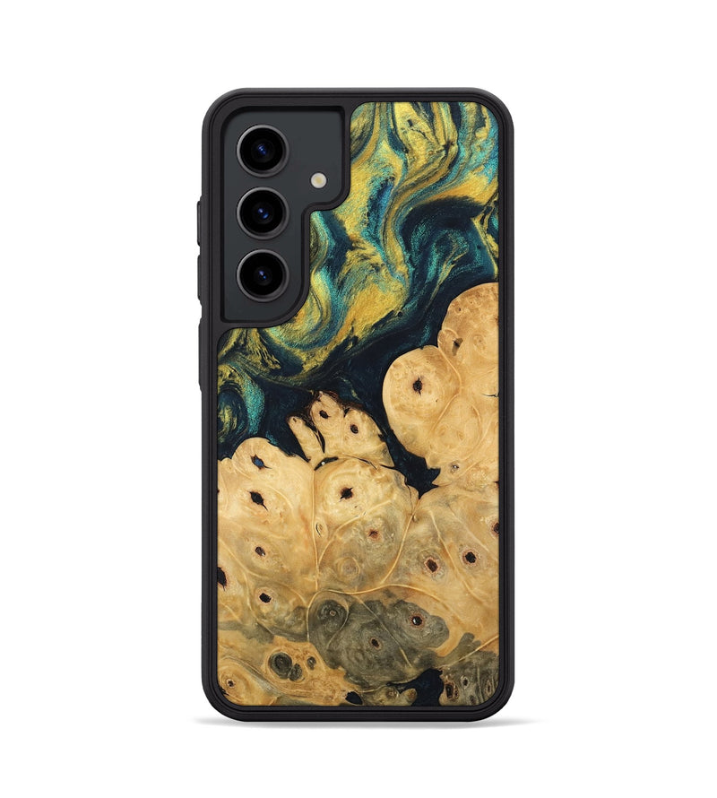 Galaxy S24 Wood Phone Case - Esta (Teal & Gold, 746378)