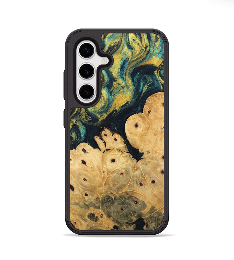 Galaxy S25 Plus Wood Phone Case - Esta (Teal & Gold, 746378)