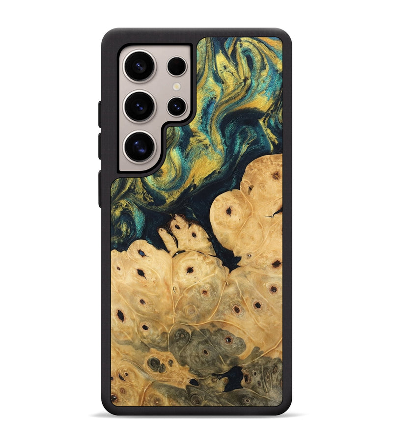 Galaxy S25 Ultra Wood Phone Case - Esta (Teal & Gold, 746378)