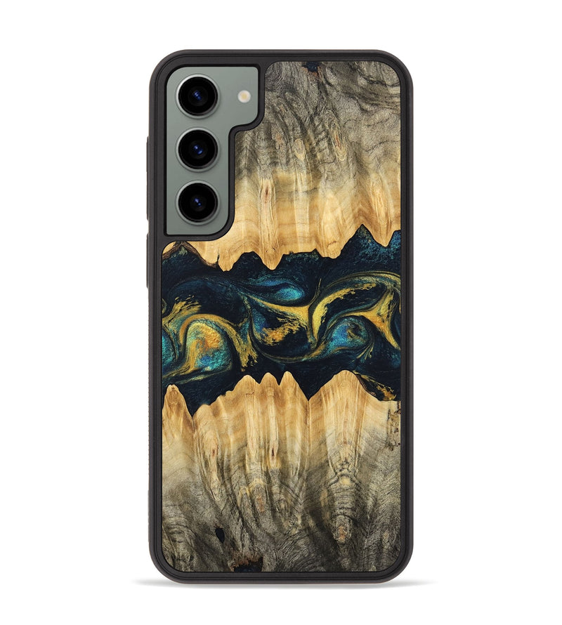 Galaxy S23 Plus Wood Phone Case - Elianna (Teal & Gold, 746380)