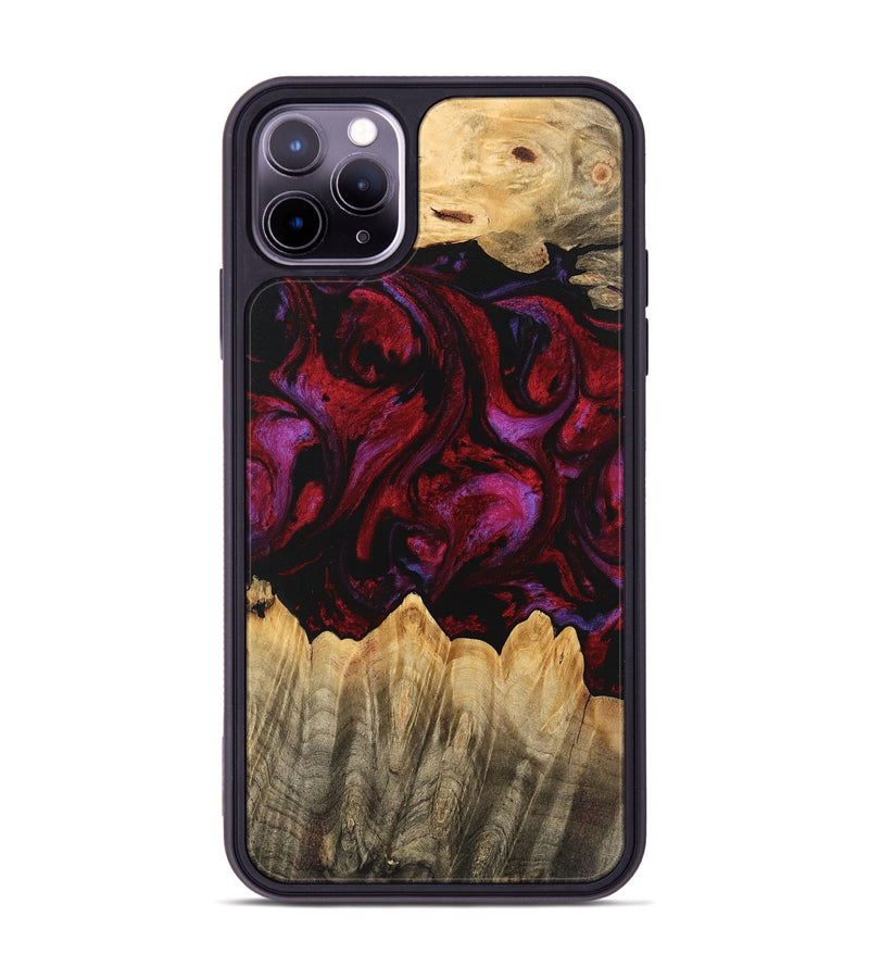 iPhone 11 Pro Max Wood Phone Case - Eldon (Red, 746382)