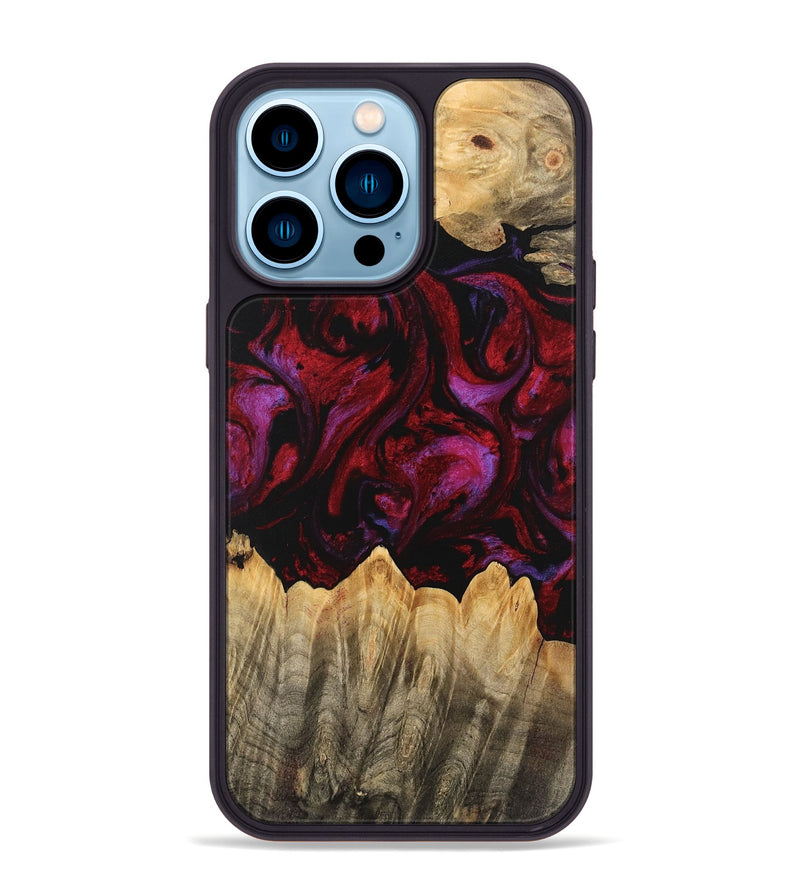 iPhone 14 Pro Max Wood Phone Case - Eldon (Red, 746382)