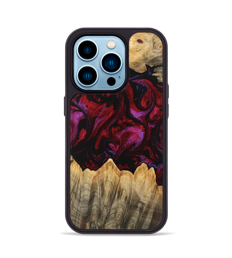 iPhone 14 Pro Wood Phone Case - Eldon (Red, 746382)